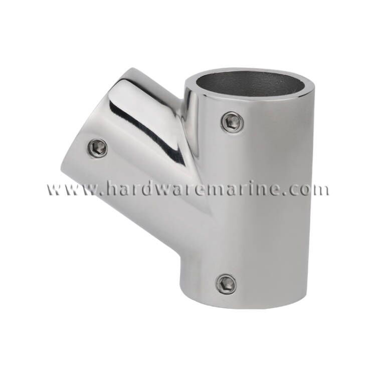 316 Stainless Steel 60 Degree Marine Handrail Fitting ຊ້າຍ-ຂວາ