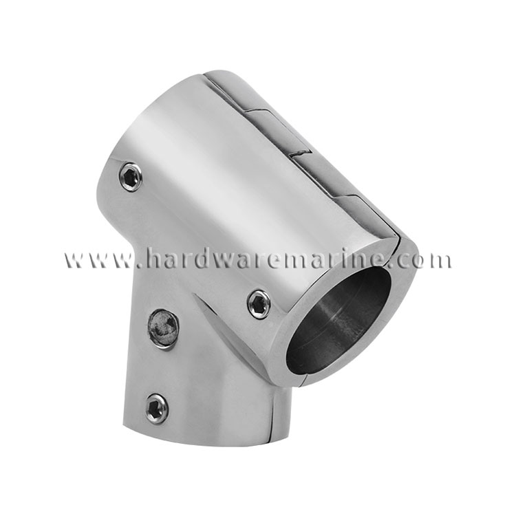 316 Stainless Steel Marine Handrail Fitting 60 Degree Tee